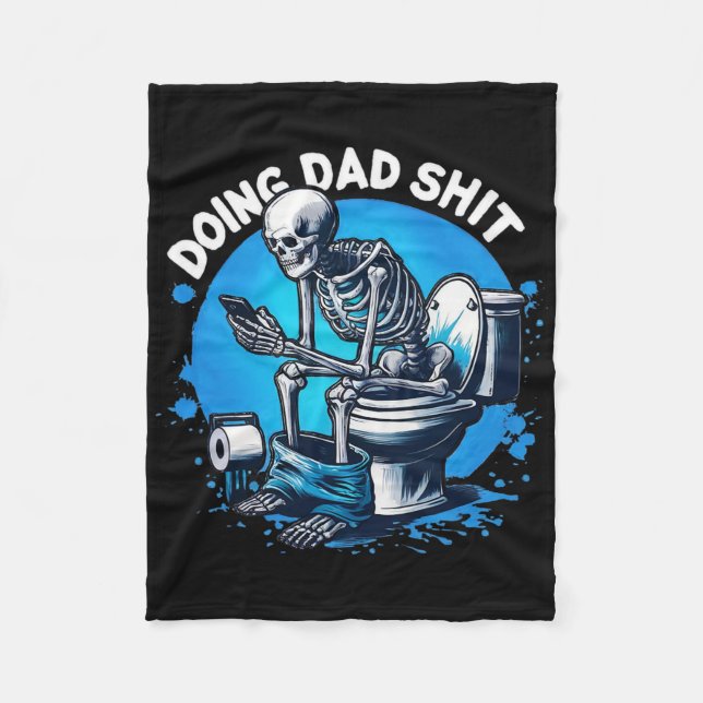 Manta Polar Doing Dad Dad Chiste Skeleton Funny Dad Day (Anverso)