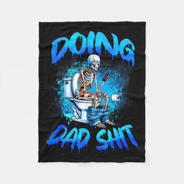 Manta Polar Doing Dad Skeleton Toilet Fathers Day Funny Dad  (Anverso)