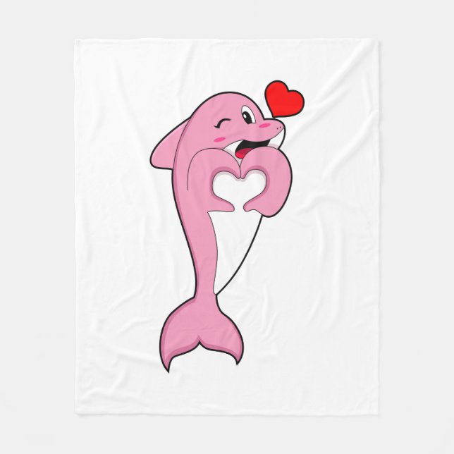 Manta Polar Dolphin Love Heart (Anverso)