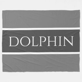 Manta Polar DOLPHIN Sleek Bonito Dos Rayas Blancas Gris Tone