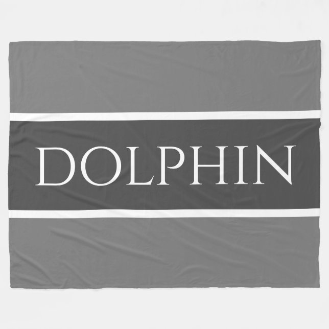 Manta Polar DOLPHIN Sleek Bonito Dos Rayas Blancas Gris Tone (Frente (Horizontal))