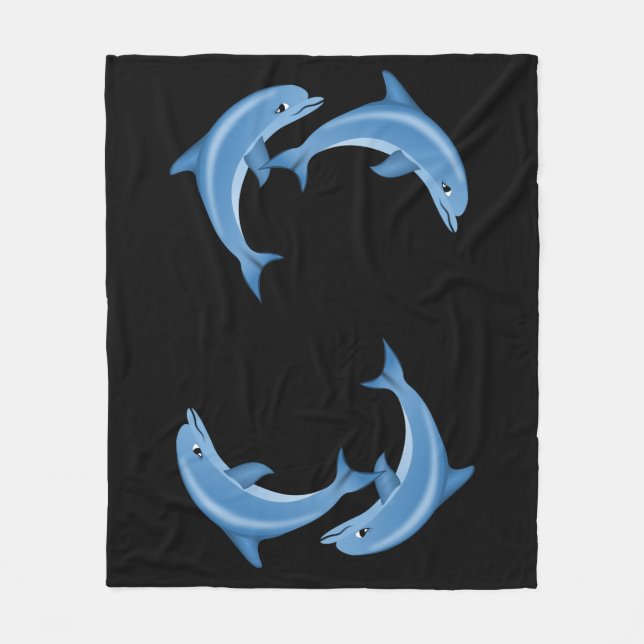 Manta Polar Dolphins Fleece Blanket (Anverso)
