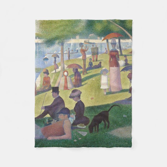 Manta Polar Domingo en la pintura de La Grande Jatte Seurat (Anverso)