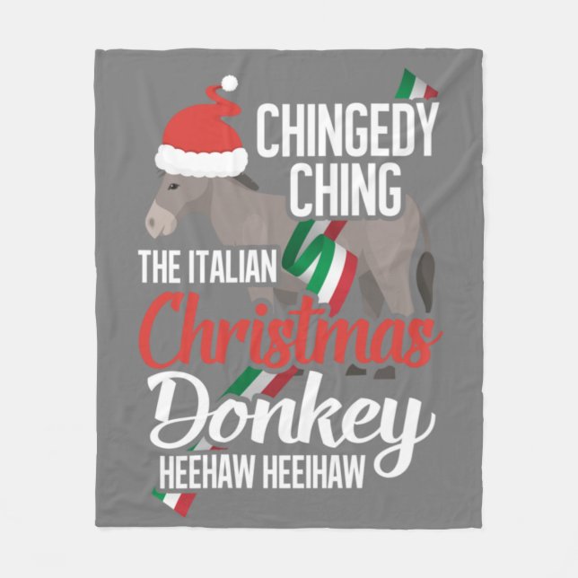 Manta Polar Dominick The Christmas Donkey Italian Christmas Do (Anverso)