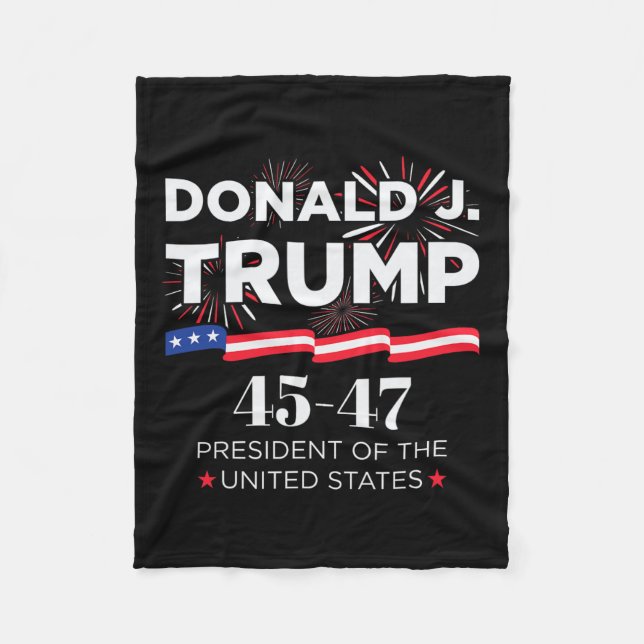 Manta Polar Donald J. Trump 45 47 Día de la Inauguración del P (Anverso)