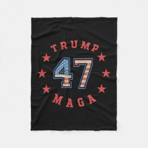 Manta Polar Donald Trump 2024 45 47 megabandera estadounidense