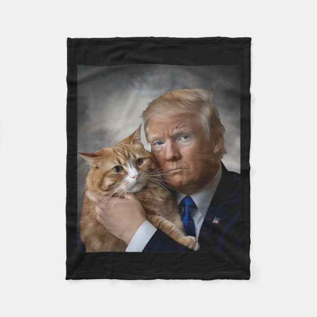 Manta Polar Donald Trump And Cat Funny Trump And Cat, Litical  (Anverso)