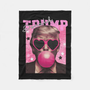 Manta Polar Donald Trump Espuma de burbuja Agujas rosadas