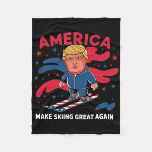 Manta Polar Donald Trump esquiando a Estados Unidos - Hacer qu