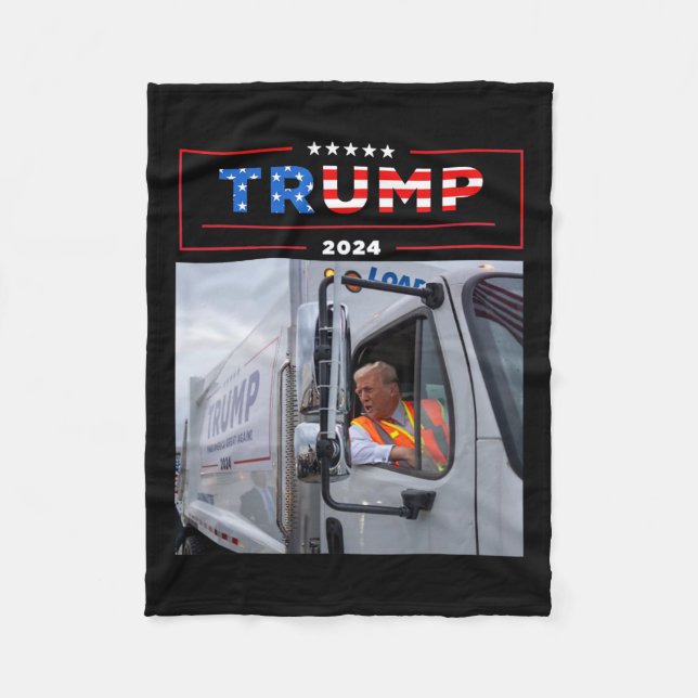 Manta Polar Donald Trump viaja en basura camiseta (Anverso)