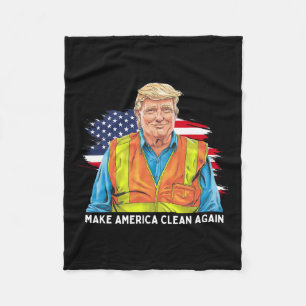 Manta Polar Donald Trump Viendo Empleado De Basura Hace Amer