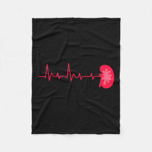 Manta Polar Donante - Ekg Heartbeat Enfermedad Renal Sensibili