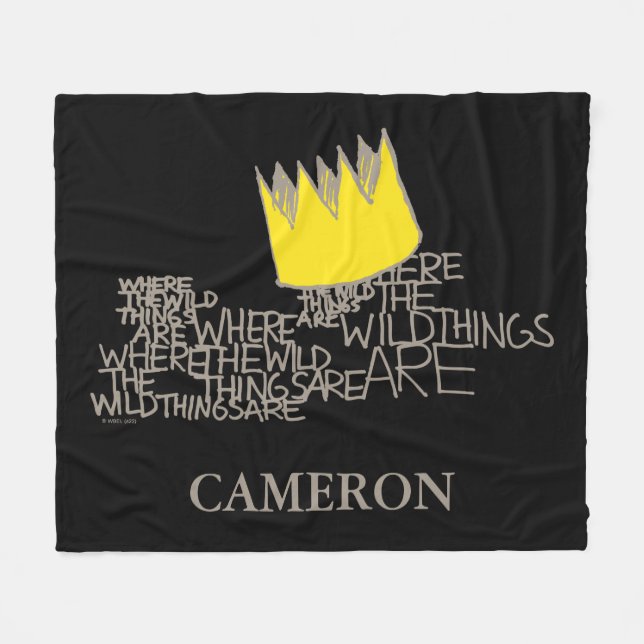 Manta Polar Donde están las cosas salvajes | Corona | Añadir s (Frente (Horizontal))