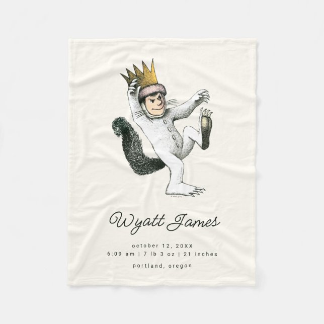 Manta Polar Donde están las cosas salvajes - Max | Nacimientos (Anverso)