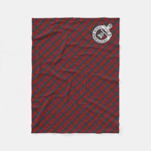 Manta Polar Donnachaidh (Robertson) Escudo tártaro rojo