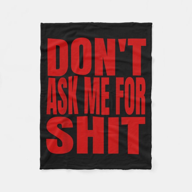 Manta Polar Dont Ask Me For  (Anverso)