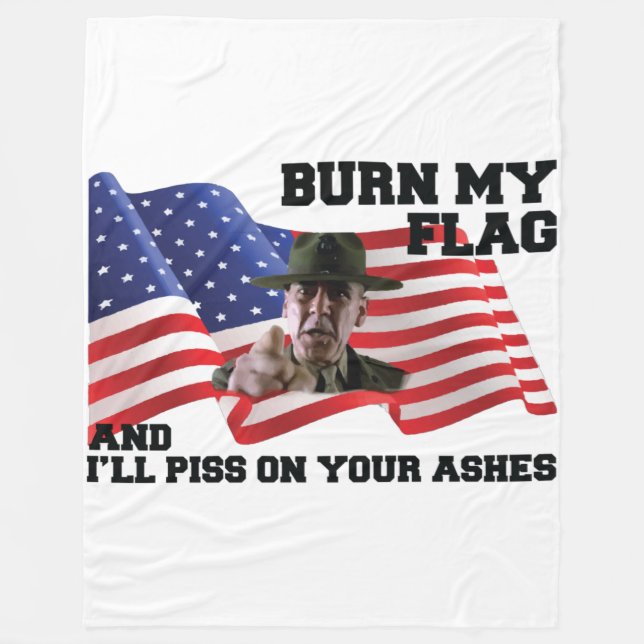 Manta Polar Don't burn my flag  (Anverso)