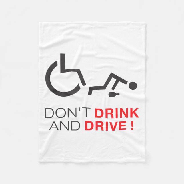 Manta Polar Don't Drink And Drive! Funny Wheelchair Drinking  (Anverso)