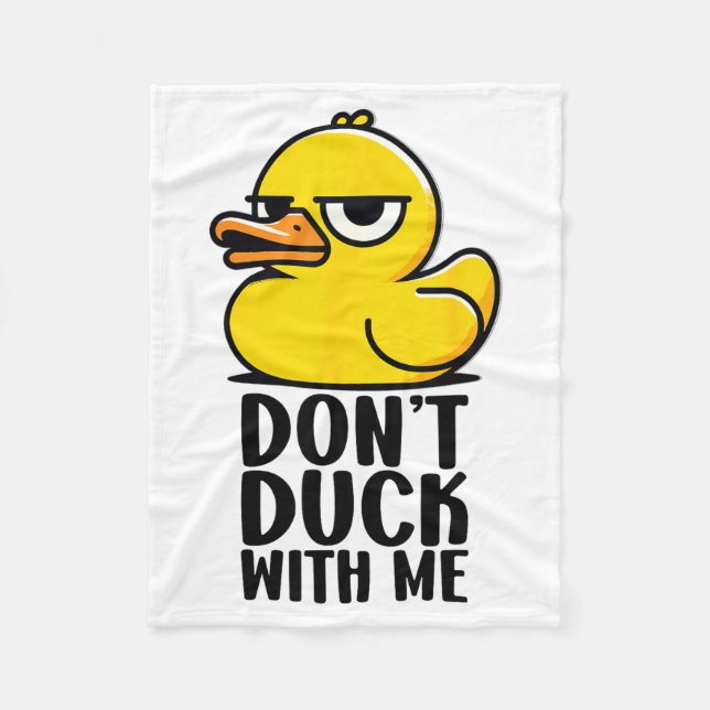 Manta Polar Don't Duck With Me, Rubber Ducky Funny Meme Cool D (Anverso)