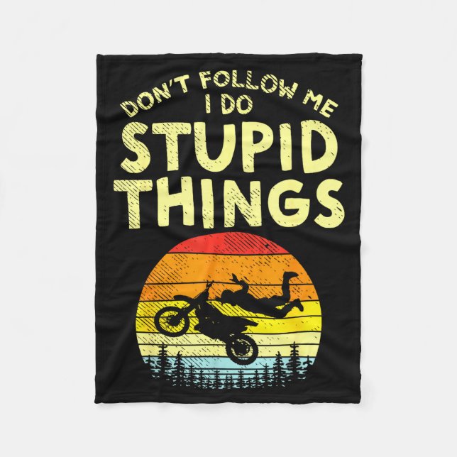 Manta Polar Dont Follow Me Stud Things Funny Motocross Dirt Bi (Anverso)