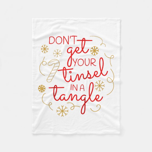 Manta Polar Don't Get Your Tinsel In A Tangle Christmas Raglan (Anverso)