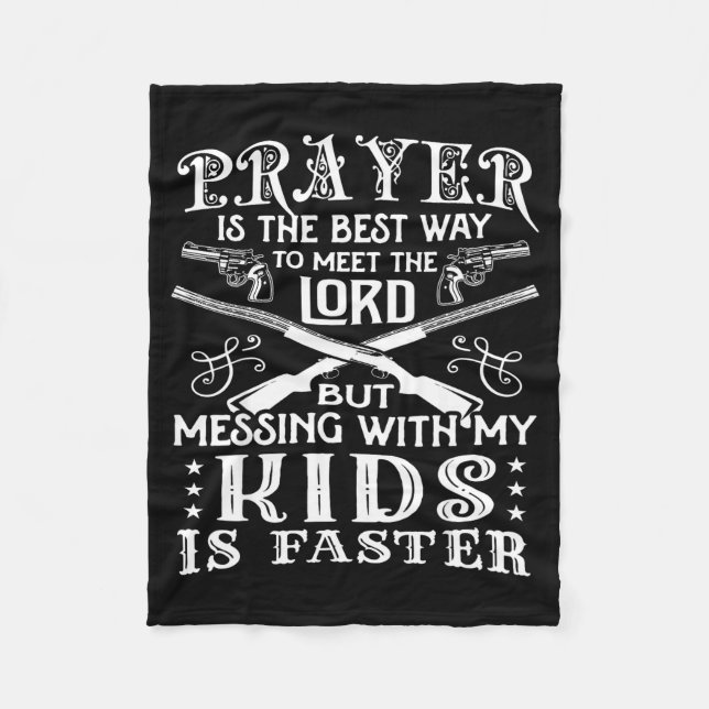 Manta Polar Don't Mess With My Kids! Mom  (Anverso)