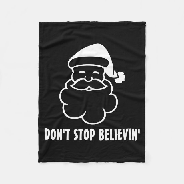 Manta Polar Dont Stop Believin Funny Santa Claus  (Anverso)