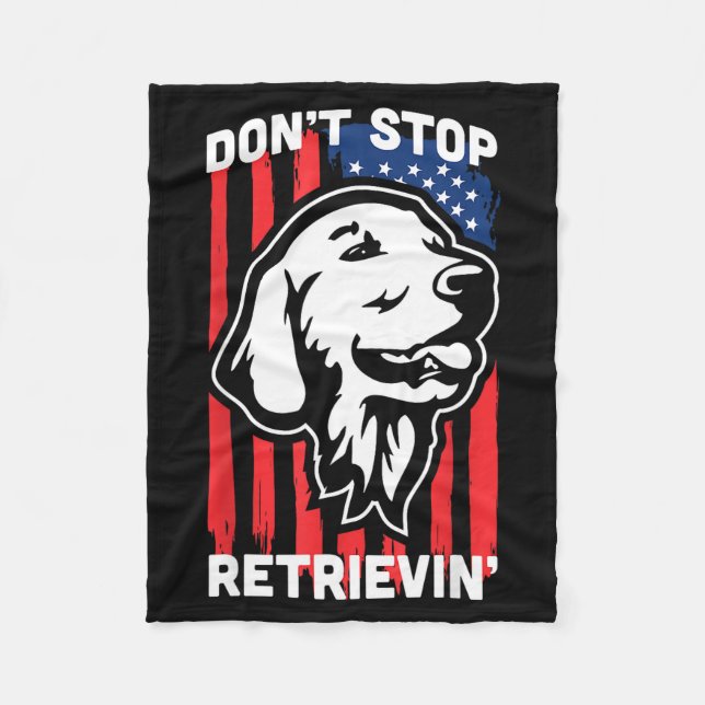Manta Polar Don't Stop Retrieving Shirt American Flag Golden R (Anverso)