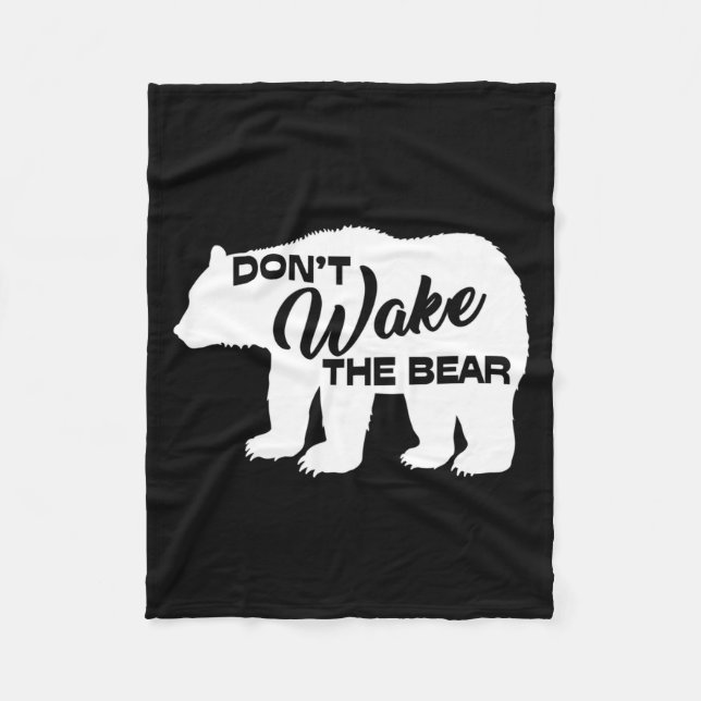 Manta Polar Don't Wake The Bear Funny Bear Silhouette Graphic  (Anverso)