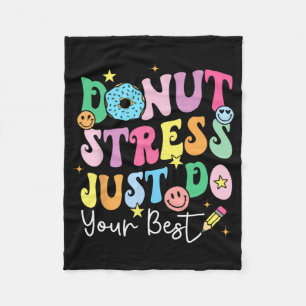 Manta Polar Donut Stress Just Haz Tu Mejor Día De Prueba Profe