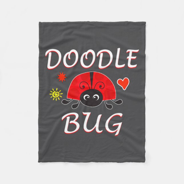 Manta Polar Doodle Bug Funny Doodle Ladybug  (Anverso)