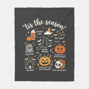 Manta Polar Doodle de Halloween Es la Temporada Diseño de Bruj