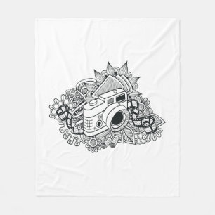 Manta Polar Doodle de la cámara del inconformista