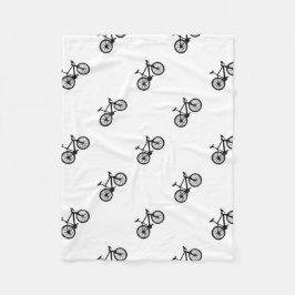 Manta Polar Doodle dibujado mano simple de la bicicleta