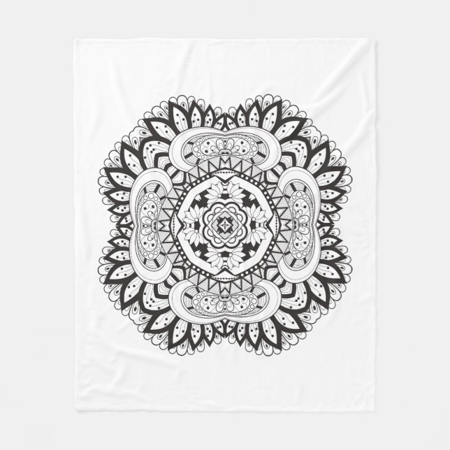Manta Polar Doodle hermoso del cuadrado de Deco (Anverso)