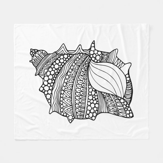 Manta Polar Doodle inspirado (Frente (Horizontal))