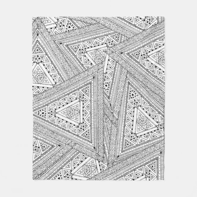 Manta Polar Doodle tribal 2 (Anverso)