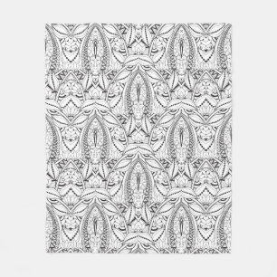 Manta Polar Doodle tribal abstracto