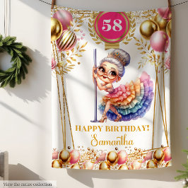 Manta Polar Dorado Rubor Nombre personalizado Funny Grandma Bl