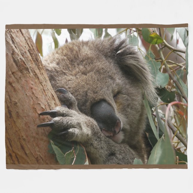 Manta Polar Dormir Koala Oso Gran Funda De Fleece (Frente (Horizontal))