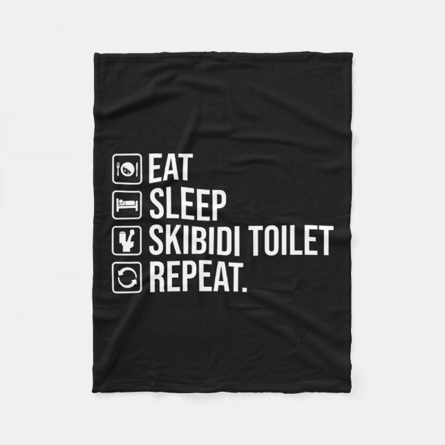 Manta Polar Dormir Skibidi Toilet Repetir Funny Skibidi Toil (Anverso)