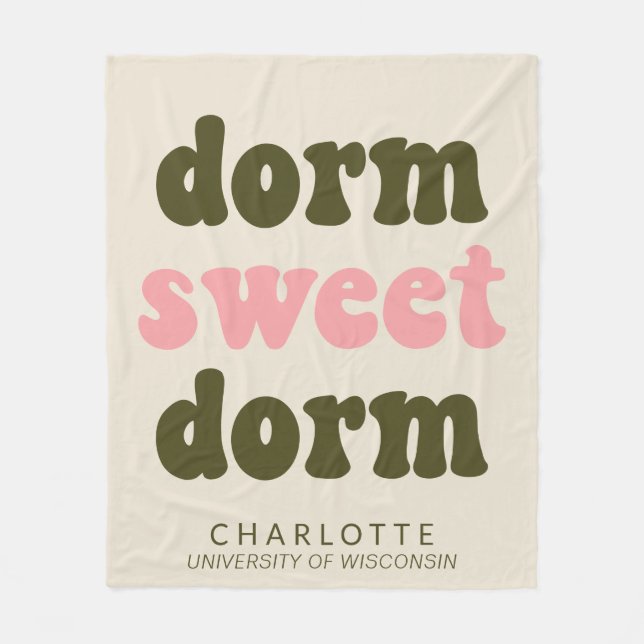 Manta Polar Dormitorio de regalo de graduación personalizado d (Anverso)