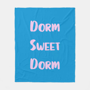 Manta Polar Dormitorio dulce en azul y rosa