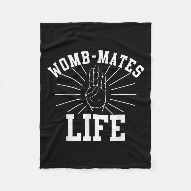 Manta Polar Dos compañeras de útero bebe Hermano Embarazo Cita (Anverso)