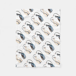 Manta Polar Dos gatos enamorados