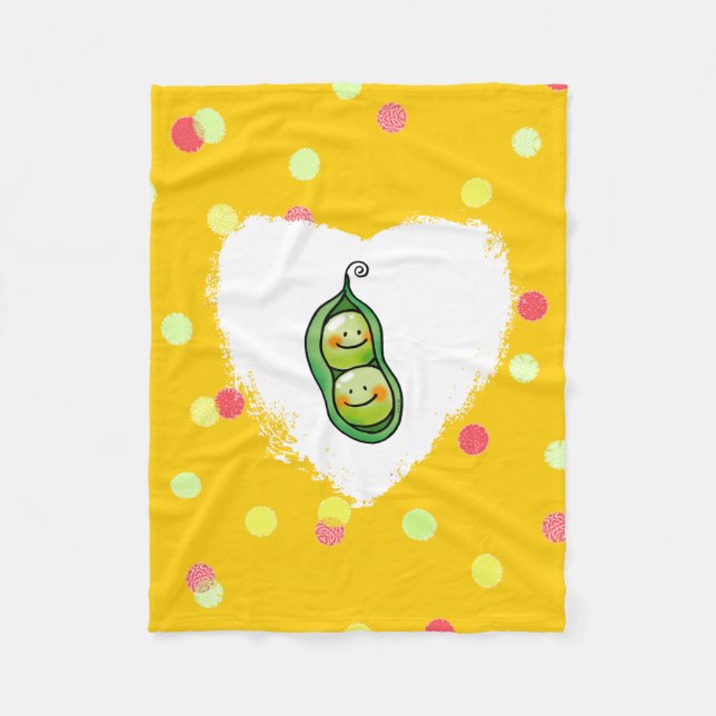 Manta Polar Dos guisantes en una vaina (Anverso)