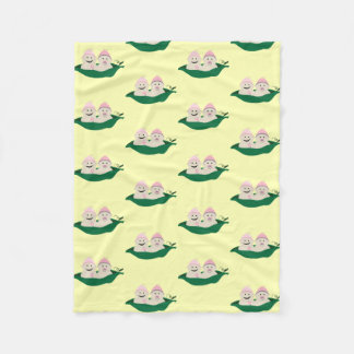 Manta Polar Dos guisantes en una vaina hermanan a niñas