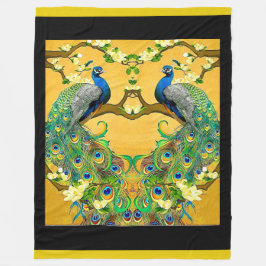 Manta Polar Dos pavos reales azules indios masculinos