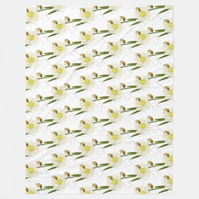 Manta Polar Dos pequeñas y lindas abejas (Anverso)