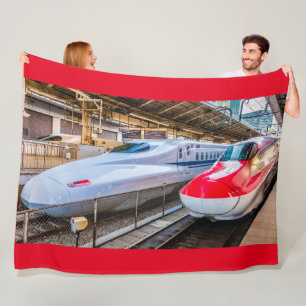 Manta Polar Dos Shinkansen en la estación de Tokio